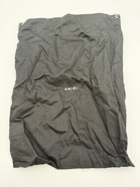 Authentic AMIRI Black Cotton Drawstring Dust Bag Shoe Boot Pouch 15” x 11”